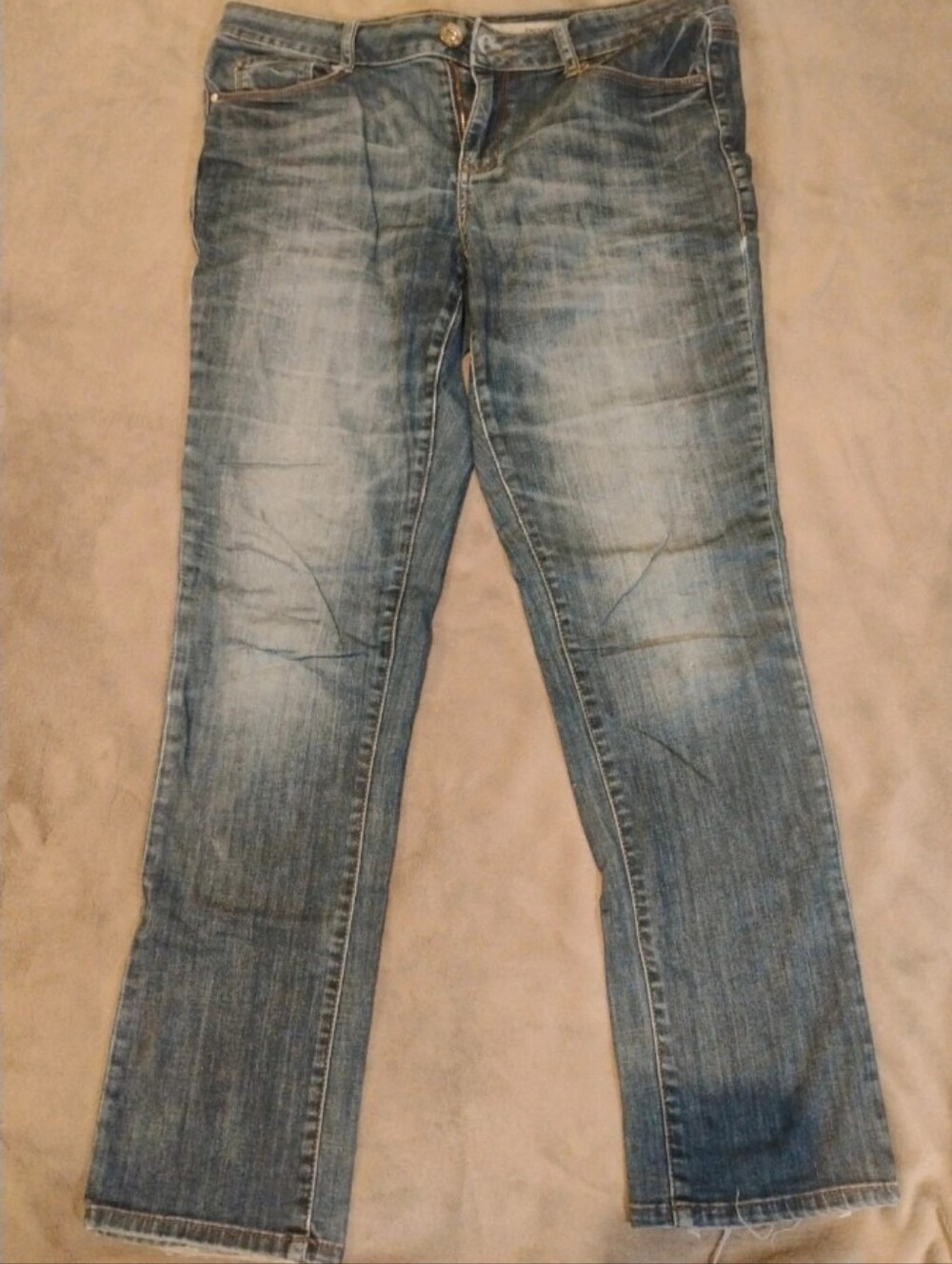 DKNY Jeans Soho Skinny Mid Rise Medium Wash Stretch Denim Jeans - 10